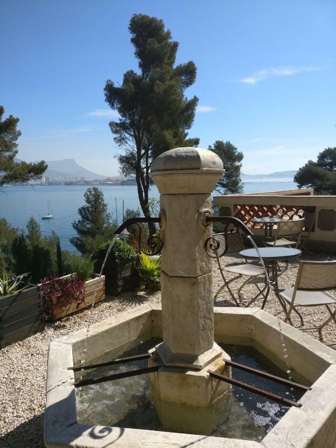 Villa-Chateau Les Terrasses - Tamaris, Plage Des Sablettes, Mer Au Bas De La Propriete ลาแซน-ซูร์-แมร์ ภายนอก รูปภาพ